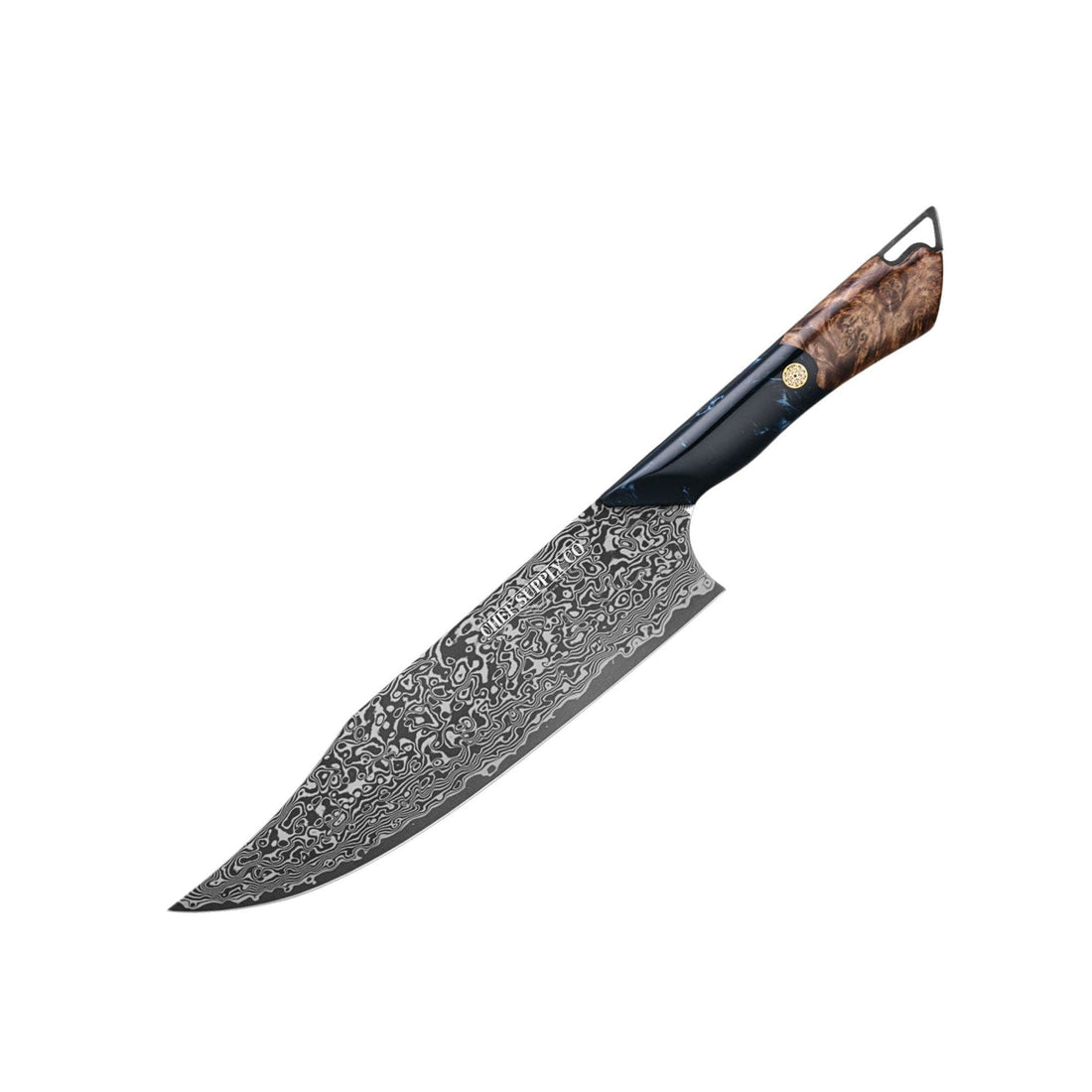 CHEF SUPPLY CO Night Train Series 8” Chef Knife - 67 Layer Damascus VG10 Steel