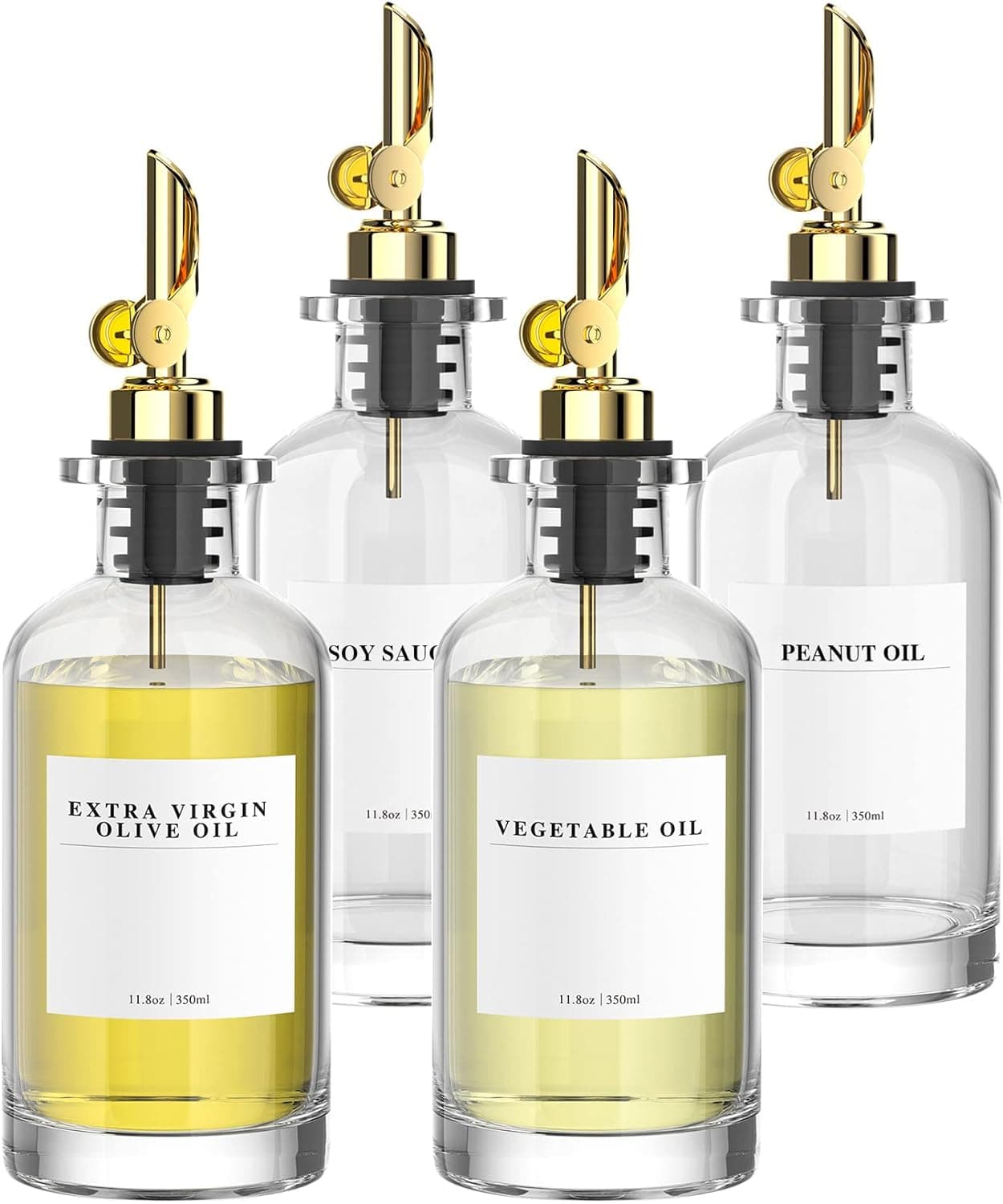 Chef Supply Co Oil Dispenser Bottle Glass Bottle 4Pack