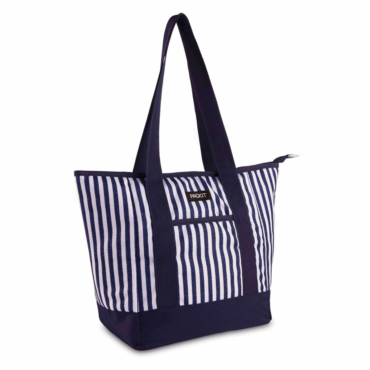 CHEF SUPPLY CO PackIt Blue Seaside Stripe Freezable 12 Can Cooler Tote Bag
