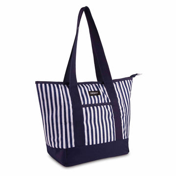 CHEF SUPPLY CO PackIt Blue Seaside Stripe Freezable 12 Can Cooler Tote Bag