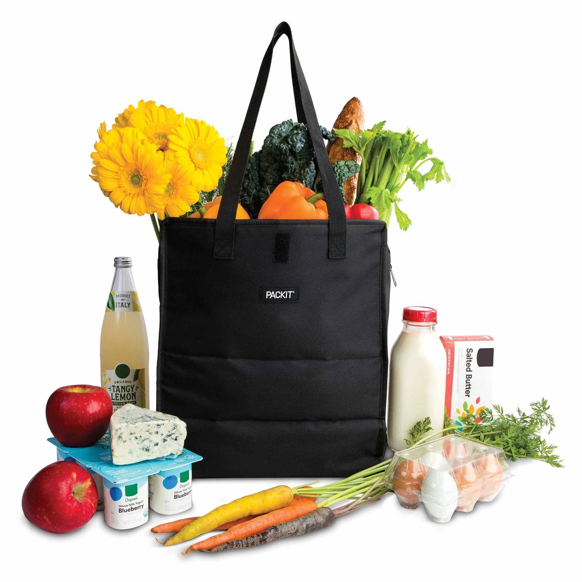 CHEF SUPPLY CO PackIt Freezable Grocery Tote Bag Black