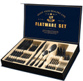 Chef Supply Co Silverware Black Stainless Steel Cutlery Set – 24 Pieces
