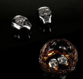 CHEF SUPPLY CO Skull Whisky Glass, Cold Stone & Tongs Gift Set