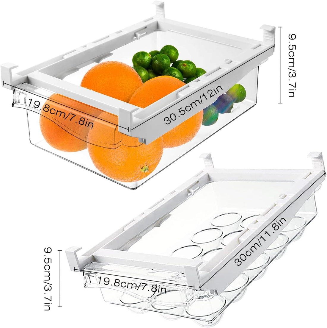 Chef Supply Co Storage Bins Fridge Storage Bins 2Pack