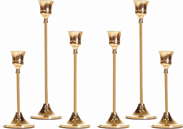 Chef Supply Co Table Mats Gold Candlestick Holders Set of 6