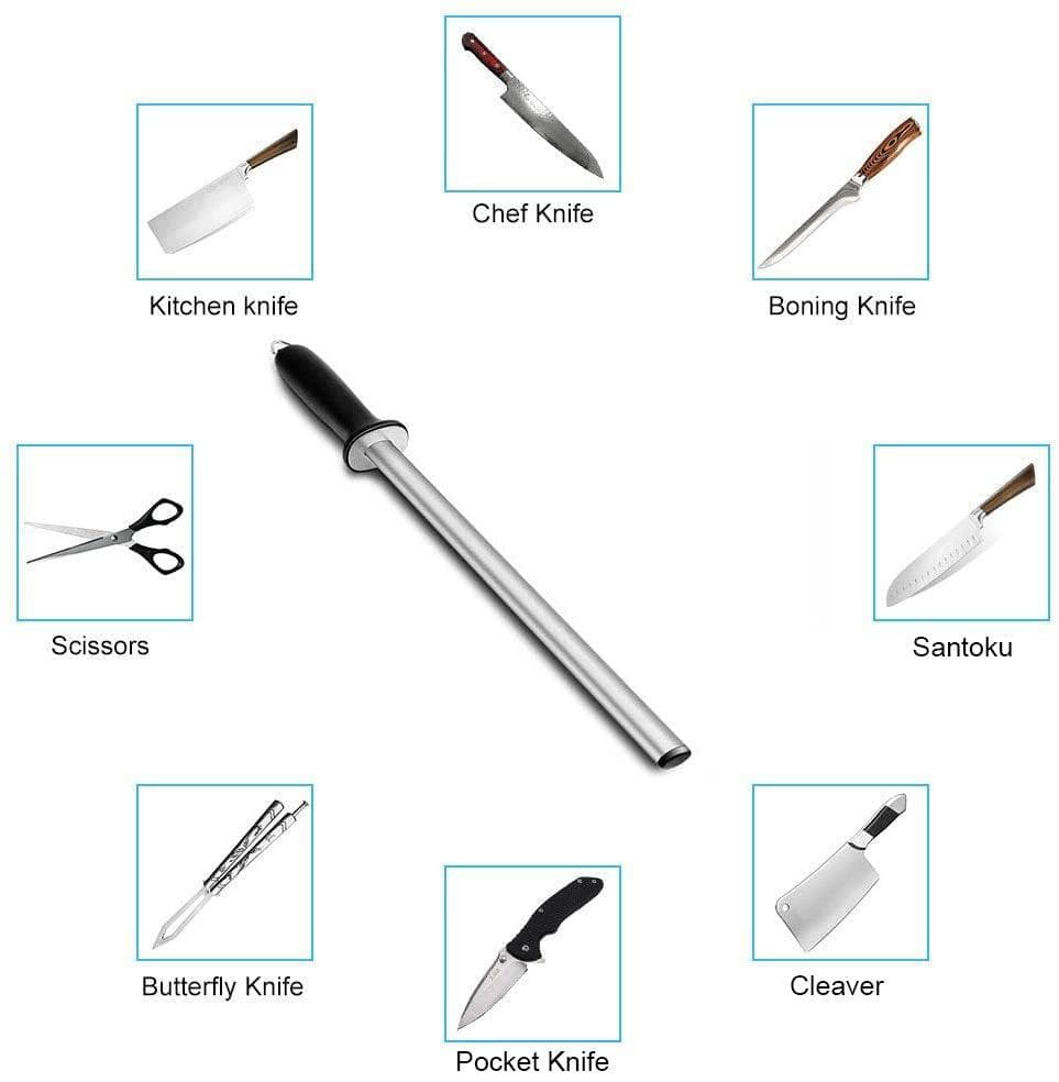 Chef Supply Co Taidea Diamond Coated knife Honing Steel - 25.5cm