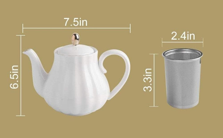 Chef Supply Co Teapot Ceramic Tea Pot 28 Oz