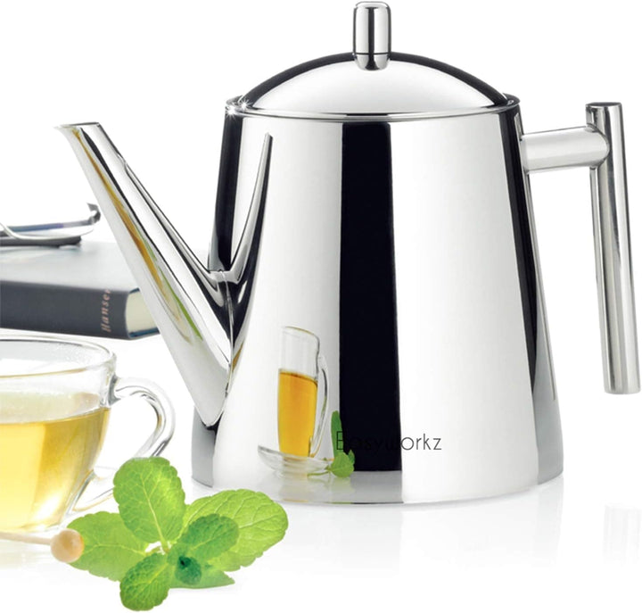 Chef Supply Co Tea Kettle Stainless Steel Teapot with Removeable Infuser 1500ml