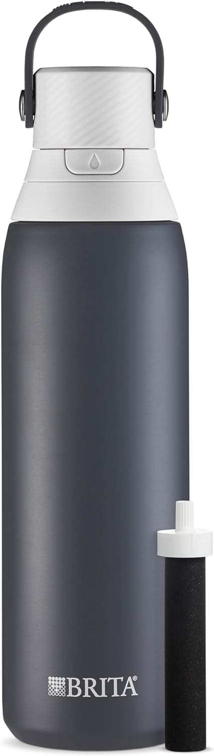 Chef Supply Co Water Bottle Filtered Water Bottle with Straw ‎20oz