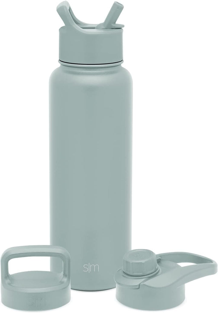 Chef Supply Co Water Bottle Water Bottle with Straw, Handle, and Chug 40oz