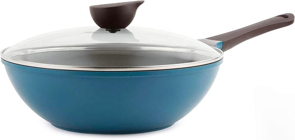 Chef Supply Co Wokpan Non Stick Wok with Glass Lid 12In"