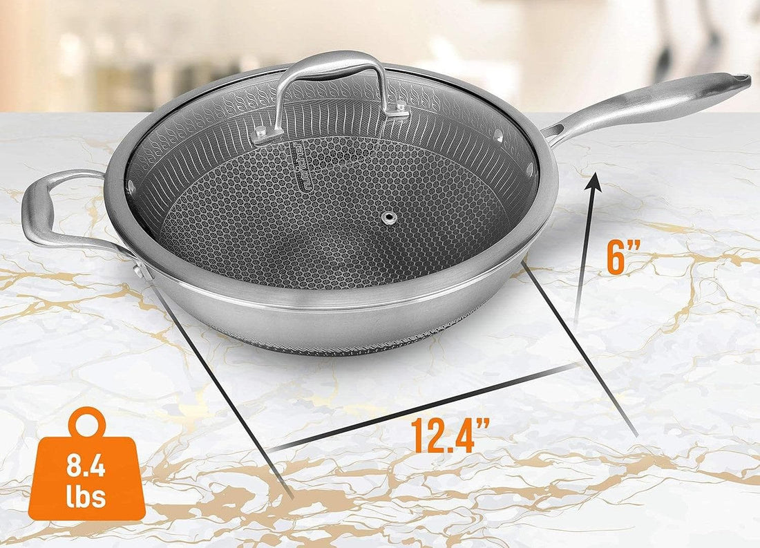 Chef Supply Co Wokpan Stainless Steel Wok 12In"