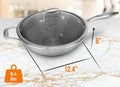 Chef Supply Co Wokpan Stainless Steel Wok 12In