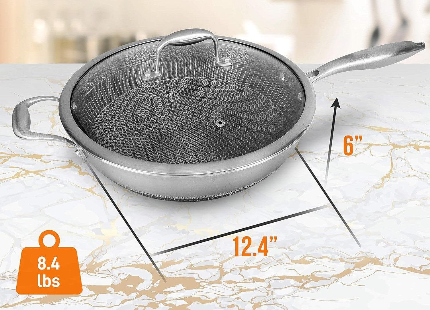 Chef Supply Co Wokpan Stainless Steel Wok 12In"