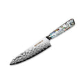 CSC BRANDED Inked Series 21cm / 8.25” AUS-10 Damascus Chef Knife with White Leather Sheath