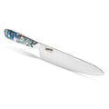 CSC BRANDED Inked Series 21cm / 8.25” AUS-10 Damascus Chef Knife with White Leather Sheath