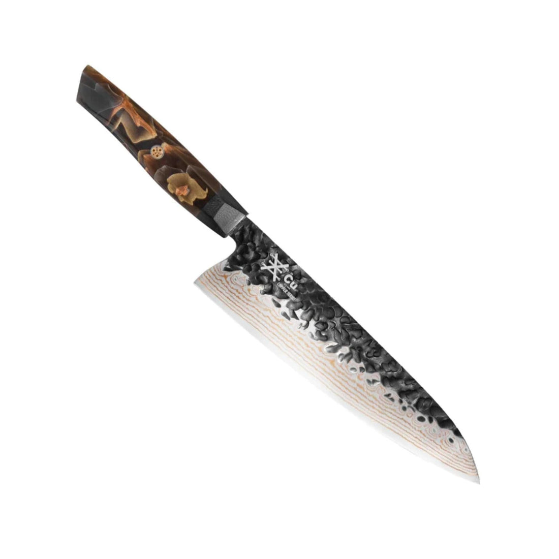 CSC BRANDED Kitchen Knives Copper Series 20 cm - 8 inch Damascus Chef Knife with VG-10 core