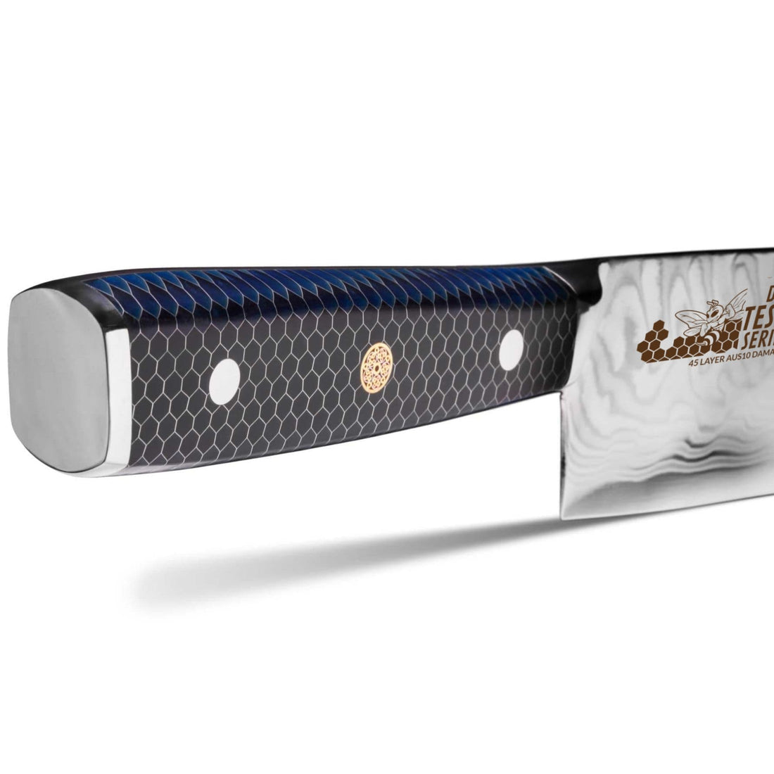 CSC BRANDED Kitchen Knives Dark Tessellation Series 18 cm - 7 inch AUS-10 Damascus Nakiri Vegetable Knife