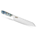 CSC BRANDED Kitchen Knives Inked Series 21cm / 8.25” AUS-10 Damascus Kiritsuke Chef Knife with White Leather Sheath