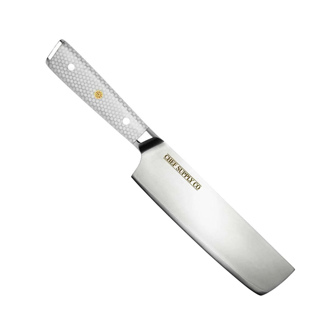 CSC BRANDED Kitchen Knives White Tessellation Series 17.5 cm - 7 inch Nakiri Vegetable Knife