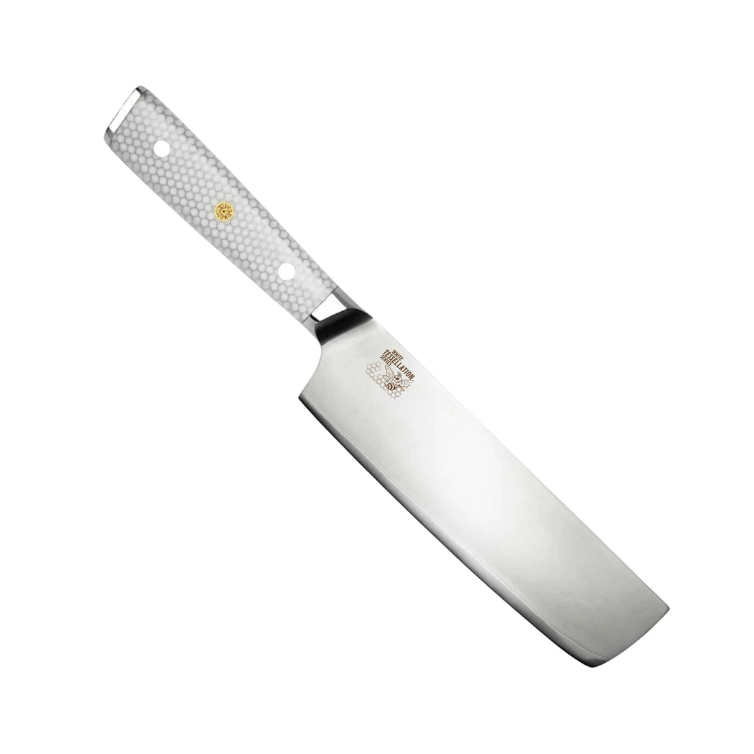 CSC BRANDED Kitchen Knives White Tessellation Series 17.5 cm - 7 inch Nakiri Vegetable Knife