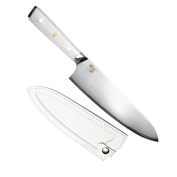 CSC BRANDED Kitchen Knives White Tessellation Series 21 cm - 8.25 inch 7 Layer Damascus Chef Knife