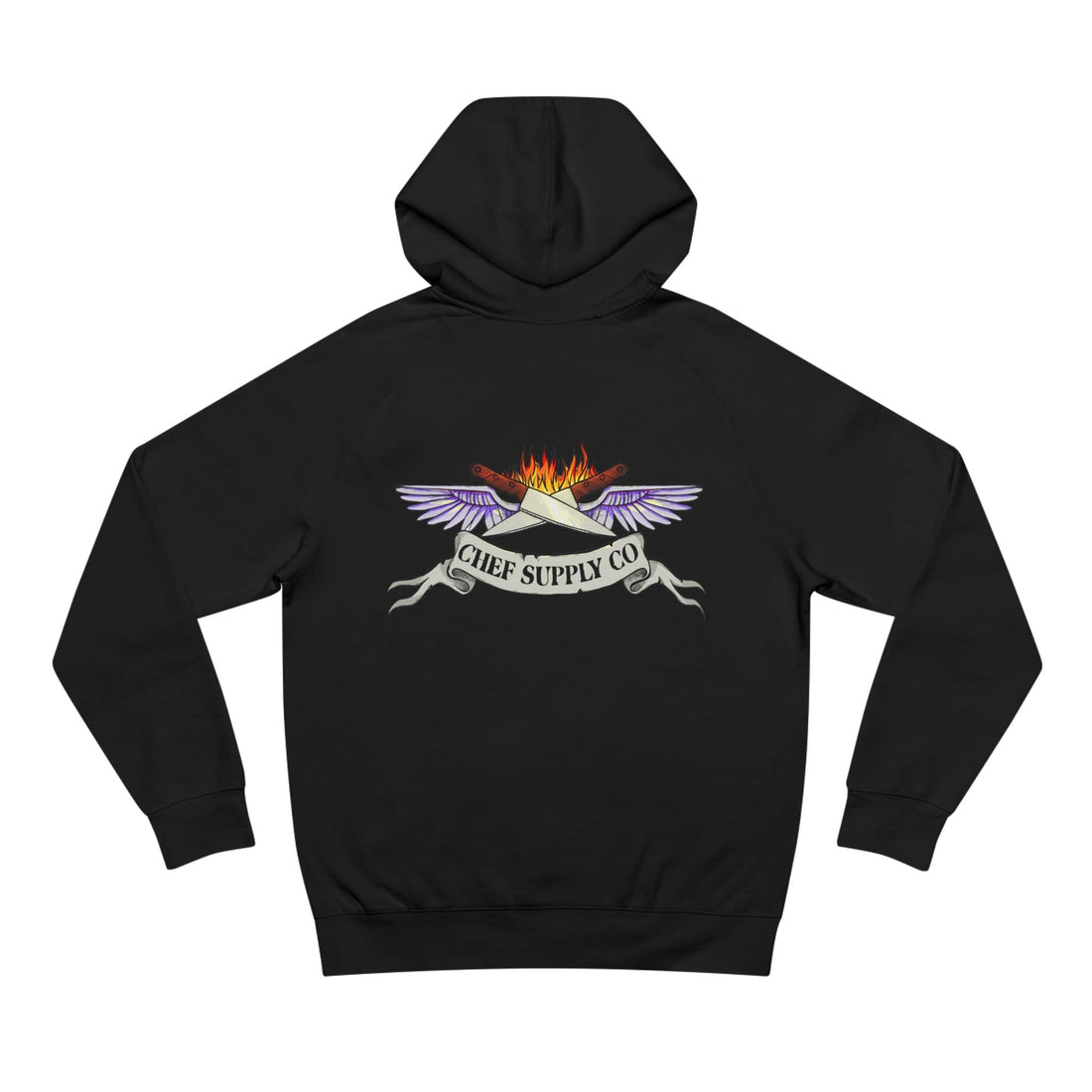 Printify Hoodie Black / XS Chef Supply Co - Wings Logo - AS Colour 5101 Hoodie