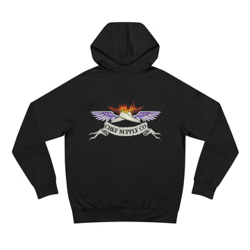 Printify Hoodie Black / XS Chef Supply Co - Wings Logo - AS Colour 5101 Hoodie