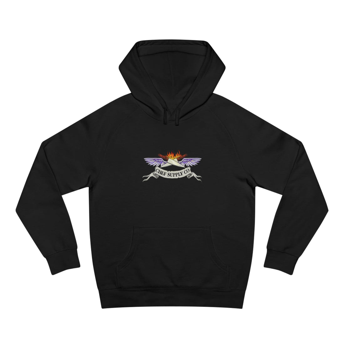 Printify Hoodie Black / XS Chef Supply Co - Wings Logo - AS Colour 5101 Hoodie