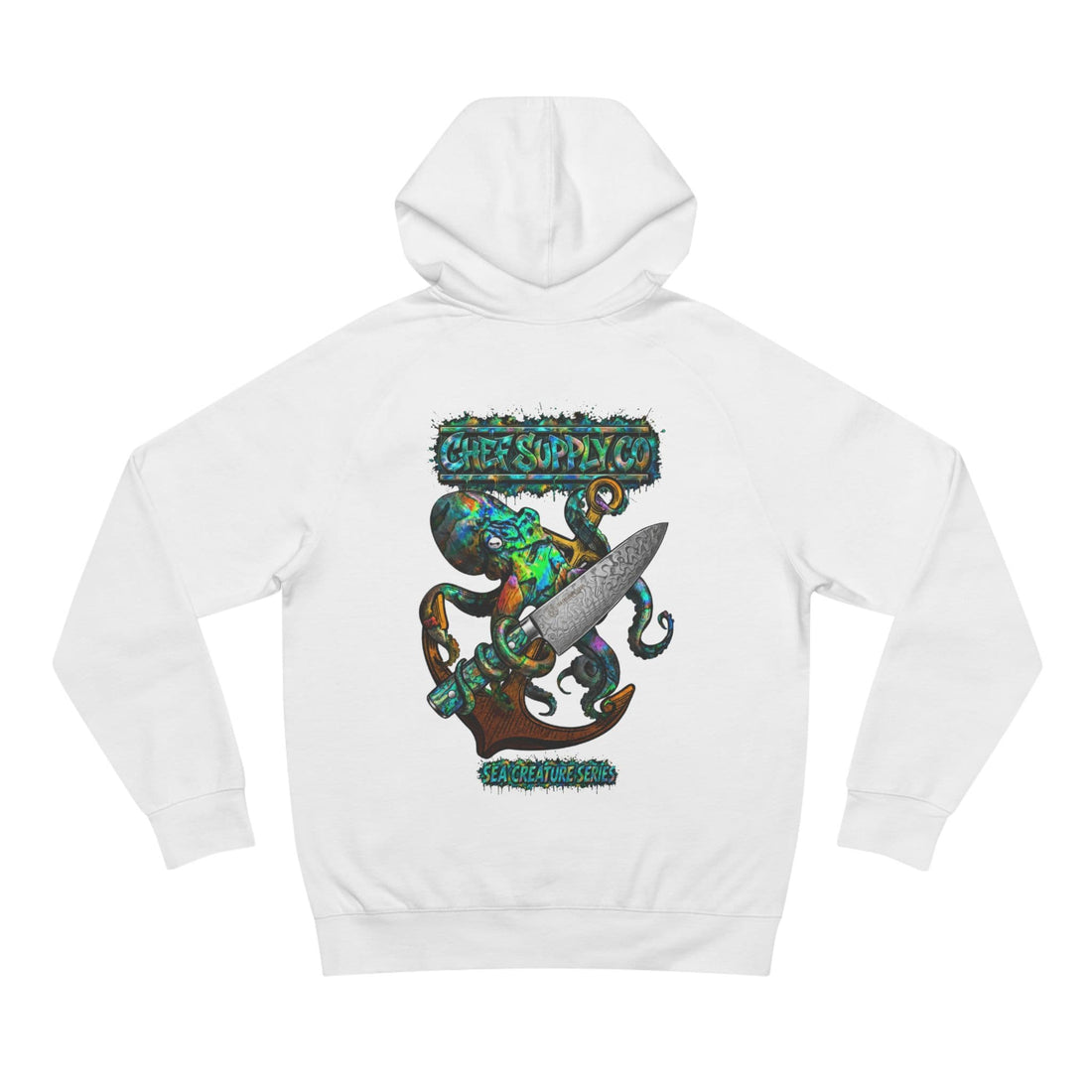 Printify Hoodie White / XS Chef Supply Co - Sea Creature Chef Knife - AS Colour 5101 Hoodie