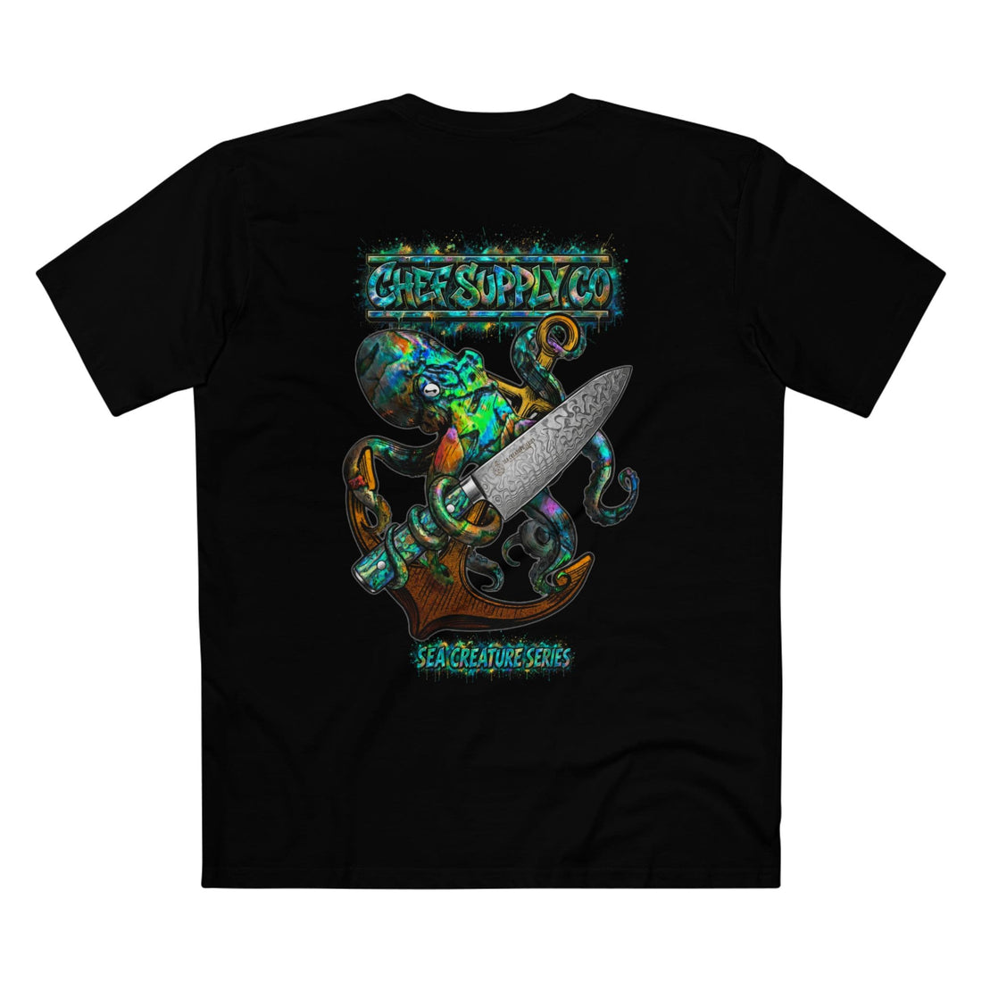 Printify T-Shirt Black / XS Chef Supply Co - Sea Creature Chef Knife - AS Colour T-Shirt