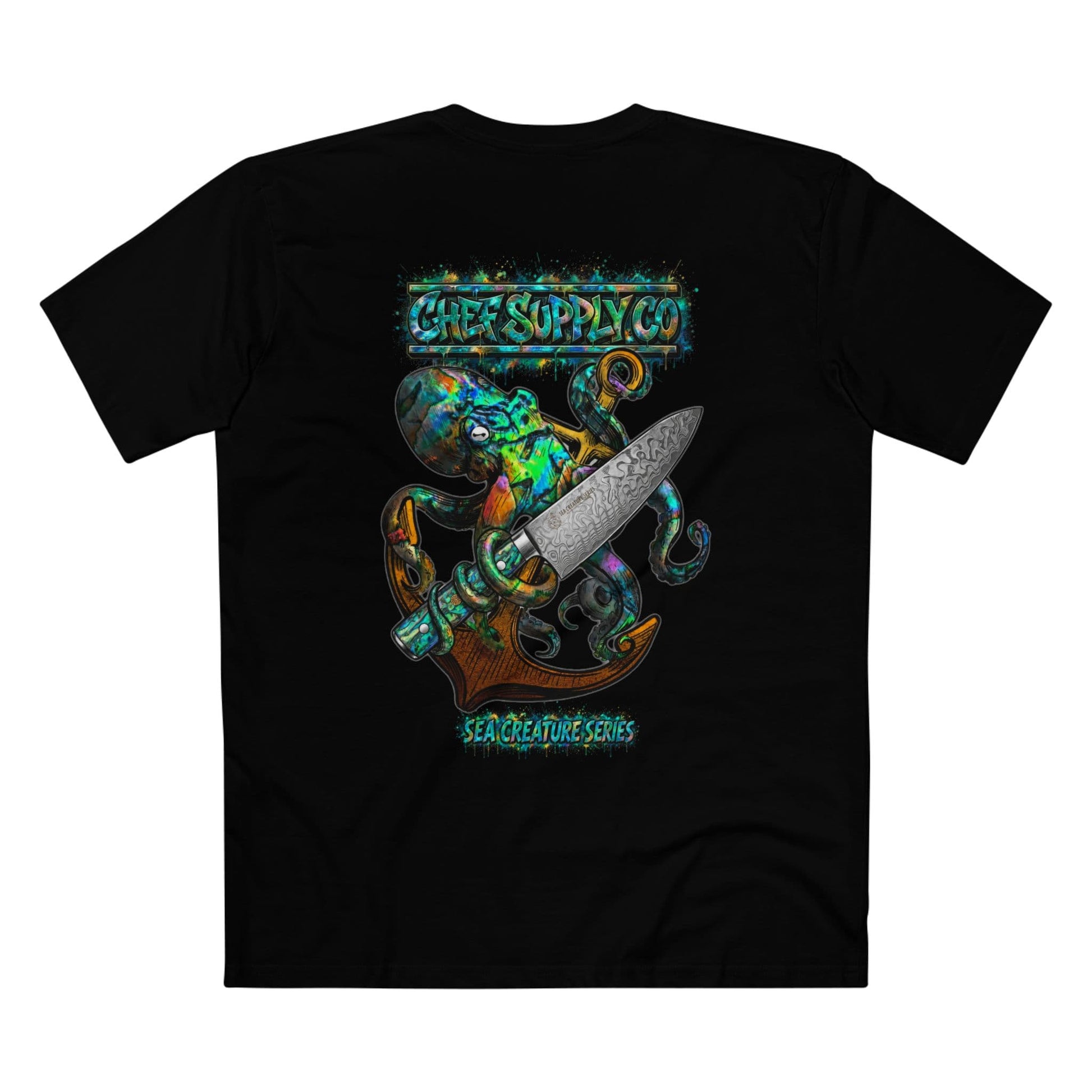 Printify T-Shirt Black / XS Chef Supply Co - Sea Creature Chef Knife - AS Colour T-Shirt