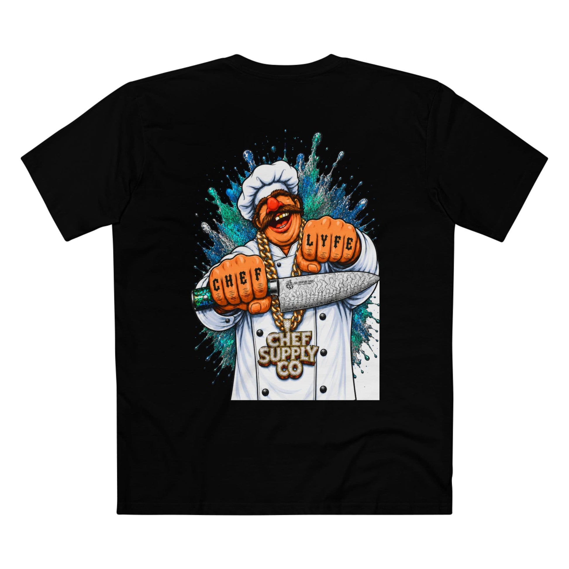 Printify T-Shirt Black / XS Chef Supply Co - Swedish Gangster Chef - AS Colour T-Shirt