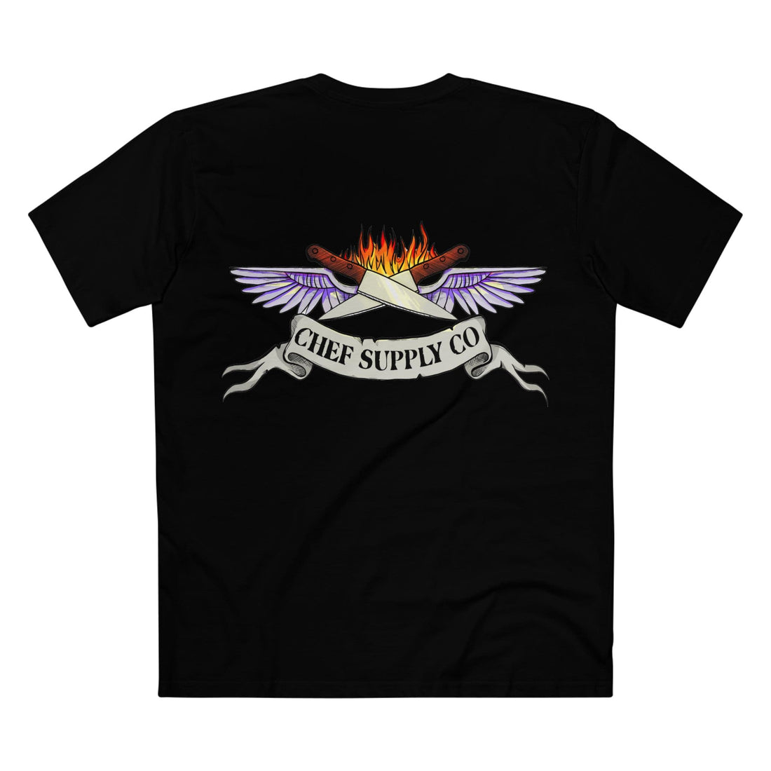 Printify T-Shirt Black / XS Chef Supply Co - Wings Logo - AS Colour T-Shirt