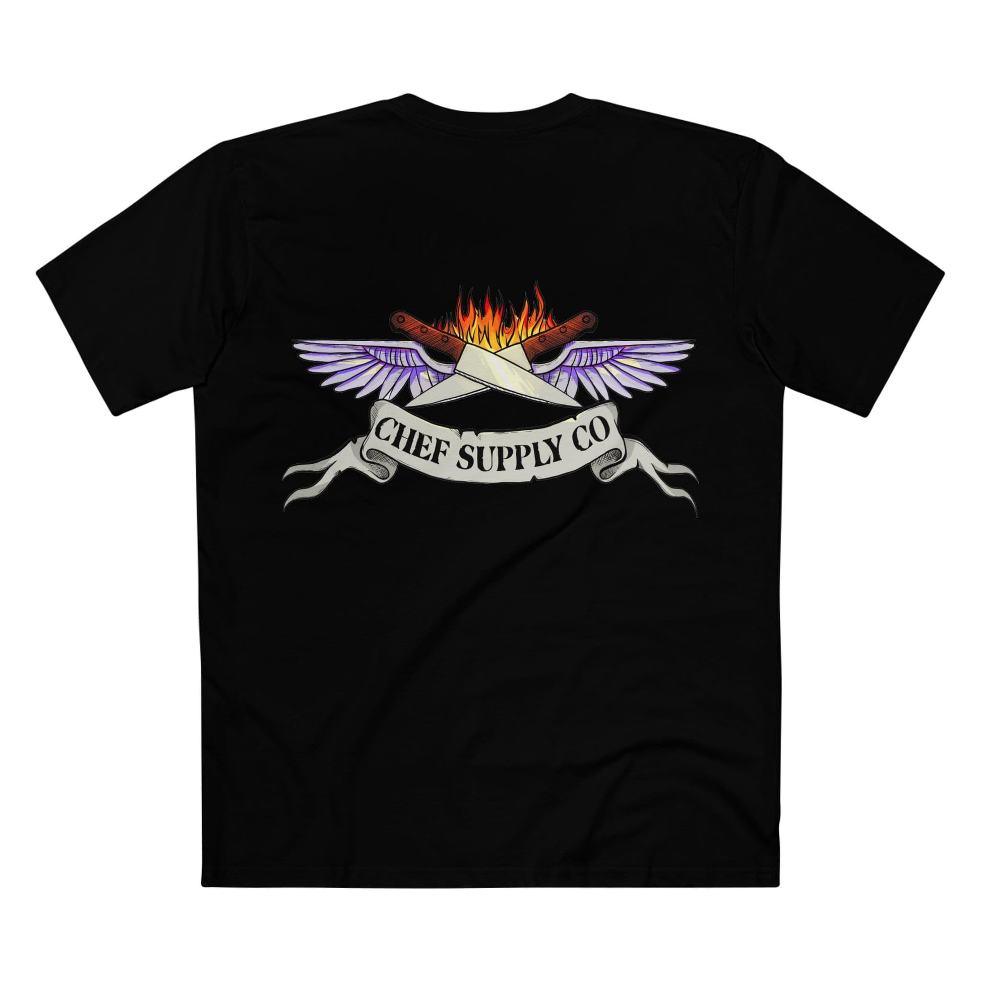Printify T-Shirt Black / XS Chef Supply Co - Wings Logo - AS Colour T-Shirt