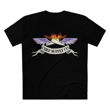 Printify T-Shirt Black / XS Chef Supply Co - Wings Logo - AS Colour T-Shirt