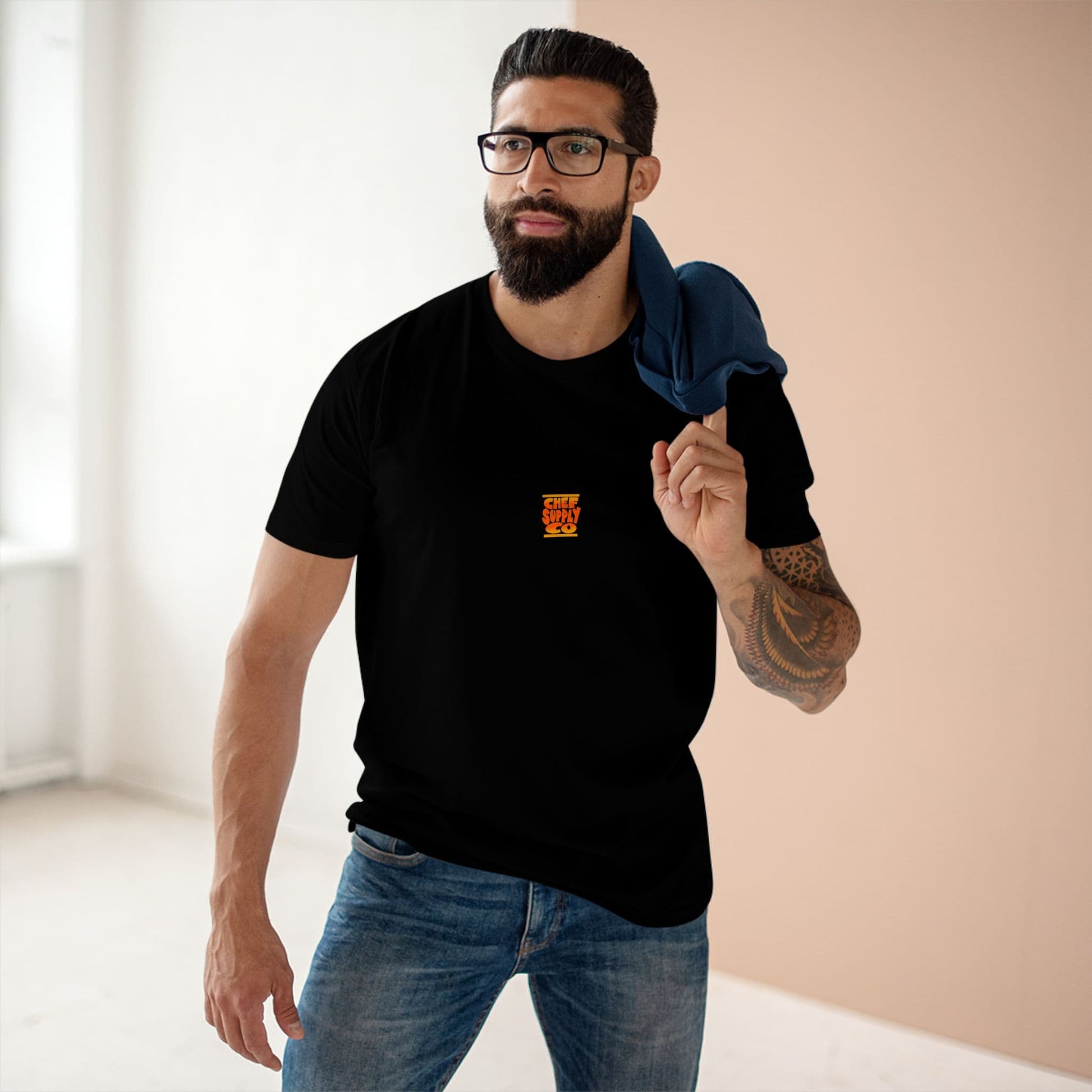 Printify T-Shirt Chef Supply Co - Piggys n Wolf Logo - AS Colour T-Shirt