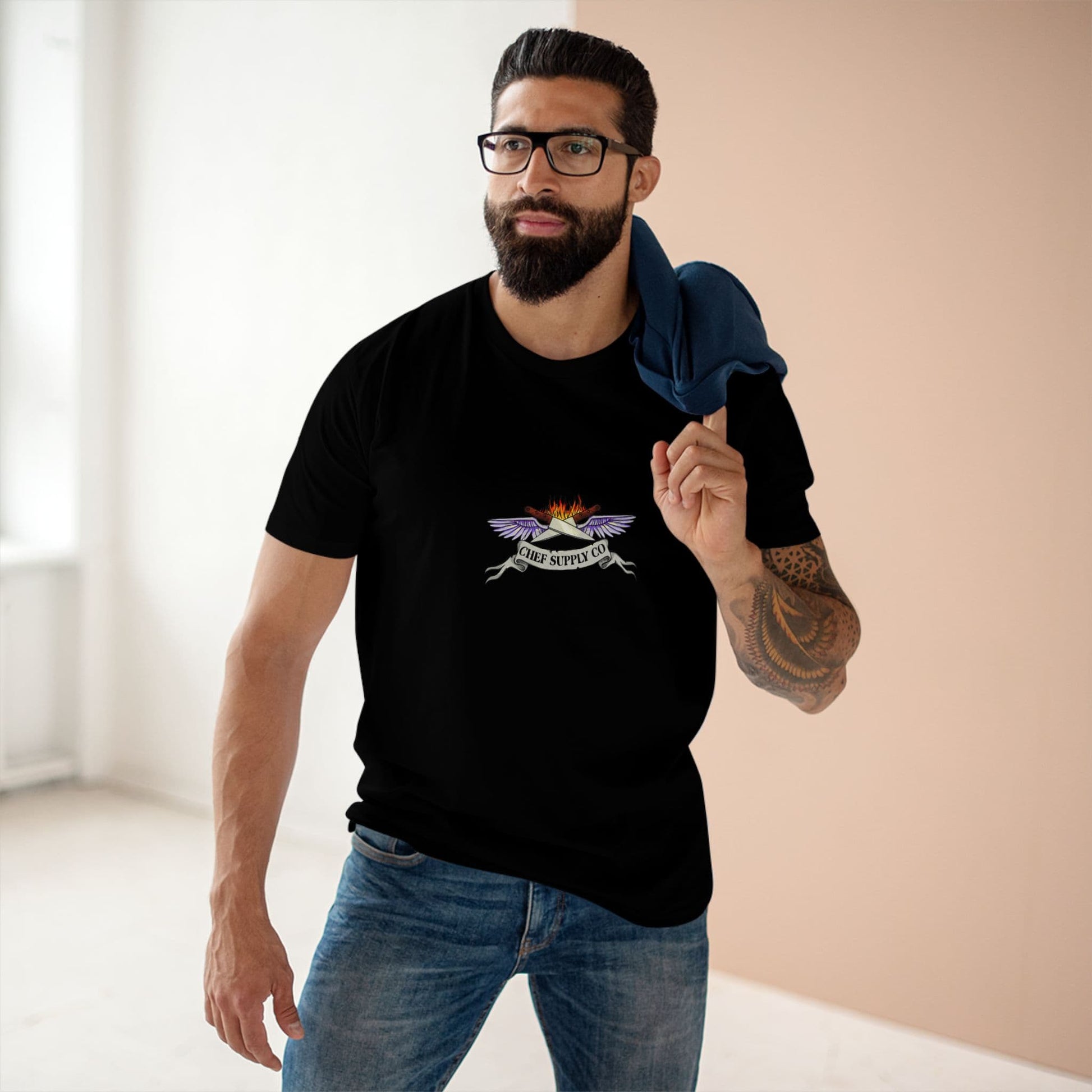 Printify T-Shirt Chef Supply Co - Wings Logo - AS Colour T-Shirt