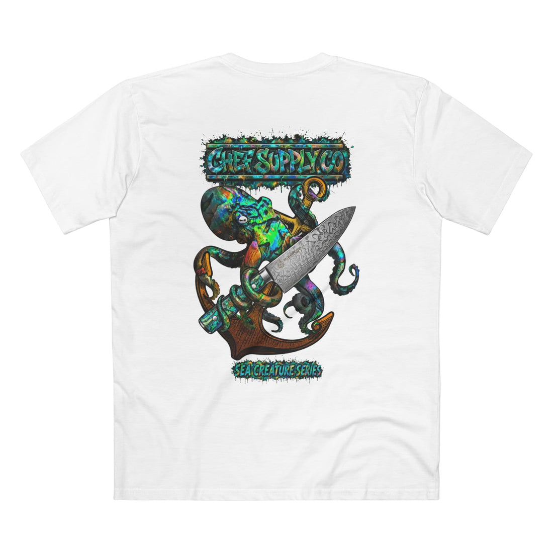 Printify T-Shirt Black / XS Chef Supply Co - Sea Creature Chef Knife - AS Colour T-Shirt