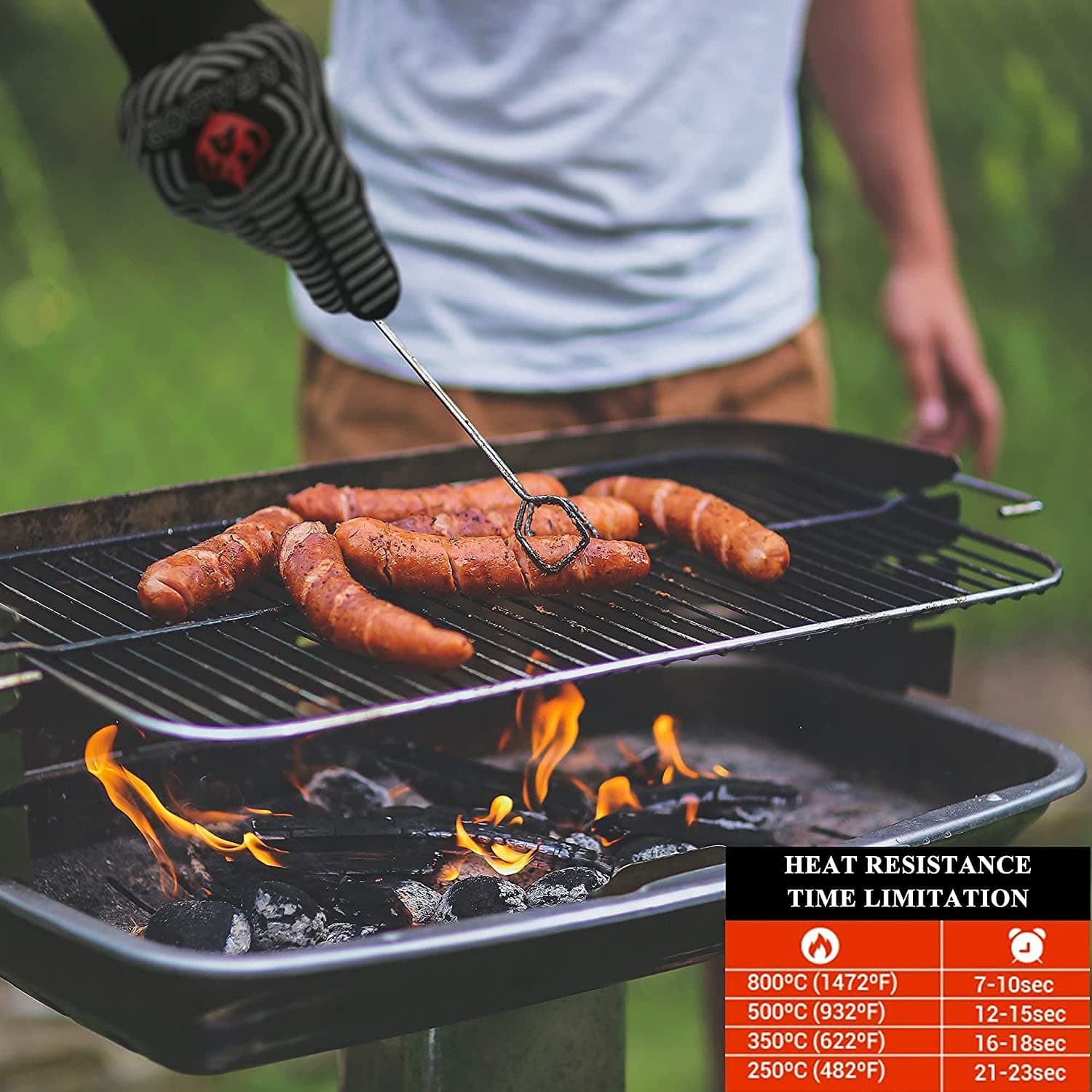 CHEF SUPPLY CO ASADOR BBQ Grill Gloves with BONUS Meat Claws