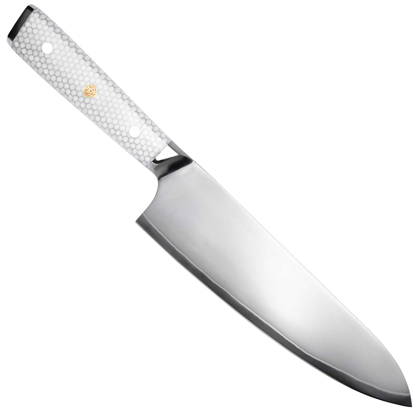 White Tessellation Series 21 cm - 8.25 inch 7 Layer Damascus Chef Knife