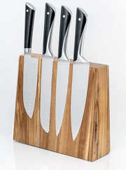CHEF SUPPLY CO knife rack Deluxe Acacia Wood Magnetic Knife Block: Double-Sided, Strong Magnets, Universal Compatibility. Modern Minimalist Knife Storage