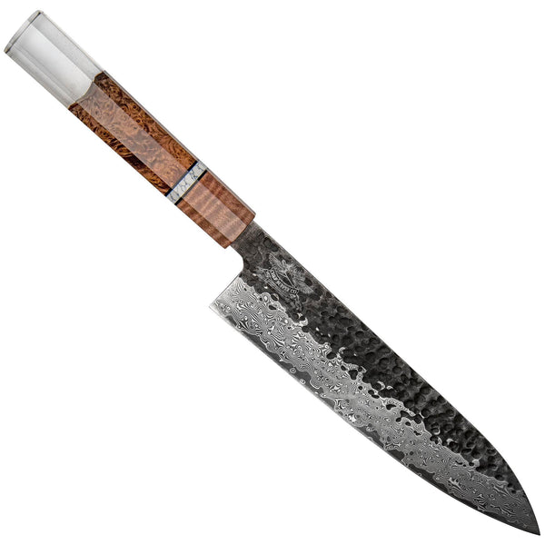 CHEF SUPPLY CO Resin and Wood Burl 20cm/8 inch Damascus Chef Knife