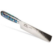 CHEF SUPPLY CO Sea Creature Series. 18cm - 7 inch Nakiri Vegetable Knife. 45 Layer Damascus, Resin Handle & Sheath