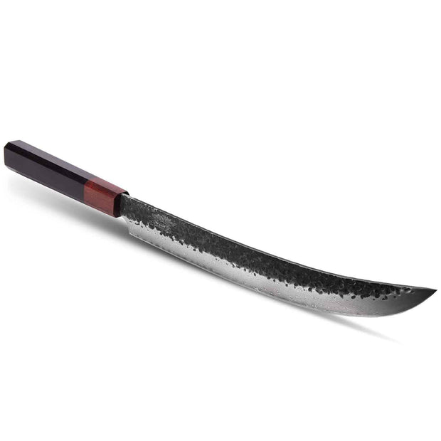 CHEF SUPPLY CO The "Nikuya". Japanese Style 25cm - 10 inch 67 Layer Damascus Slicing Knife with Hammer Finish