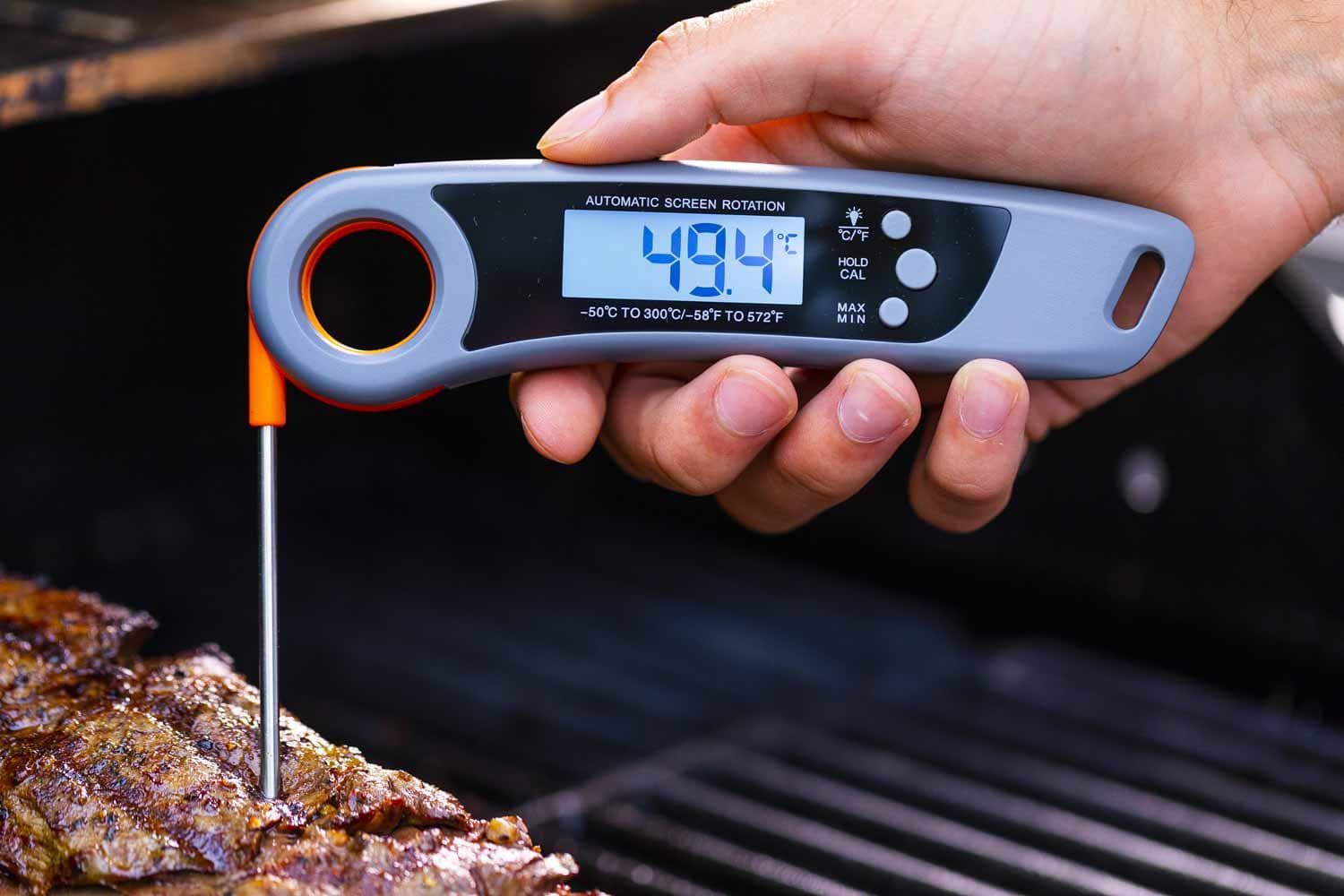 CHEF SUPPLY CO Thermometers Grey & Orange Instant Read Water Resistant Probe Thermometers