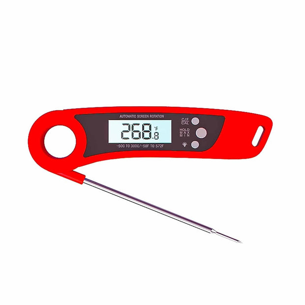 Inkbird Bluetooth BBQ Thermometer Wireless IBT-6XS with 6 Probes,150ft Bluetooth Meat Thermometer, Magnet, Timer, Alarm,Digital Display, Red