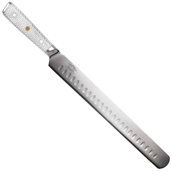 CHEF SUPPLY CO White Tessellation 30cm Slicing/Carving Knife