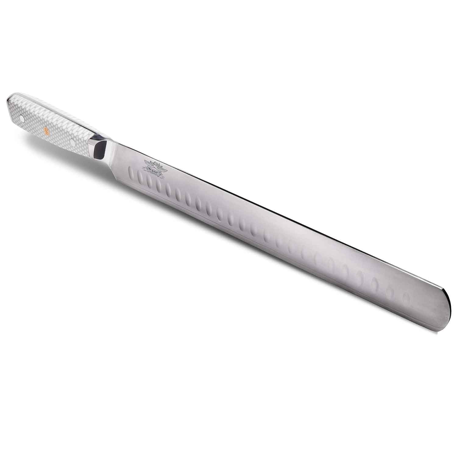 CHEF SUPPLY CO White Tessellation 30cm Slicing/Carving Knife