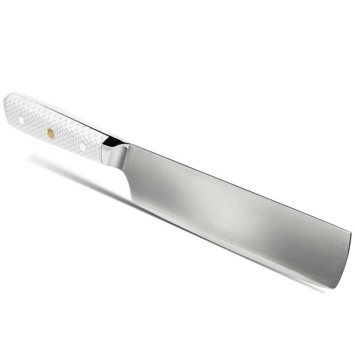 CHEF SUPPLY CO "White Tessellation" Series 17.5 cm/7 inch Nakiri 3 Layer Damascus Japanese Style Vegetable Knife